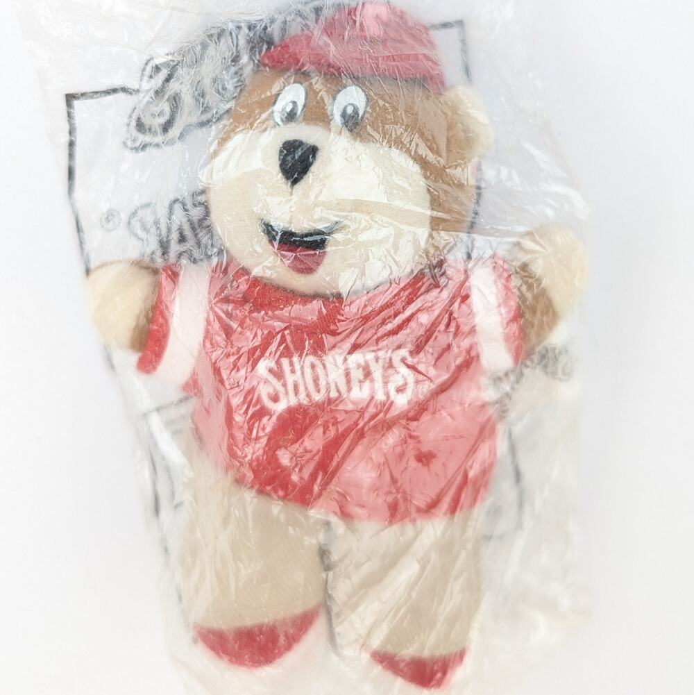2004 Shoney's Bear Plush Clip-On Keychain NIP Restaurant Promo Mascot